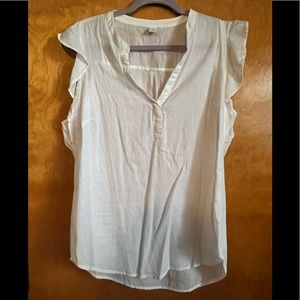 White sleeveless top